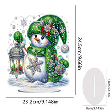 Load image into Gallery viewer, Acrylic Christmas Snowman Desktop Diamond Art Kits Rhinestones Desktop Ornaments