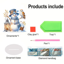 Load image into Gallery viewer, Acrylic Christmas Snowman Desktop Diamond Art Kits Rhinestones Desktop Ornaments