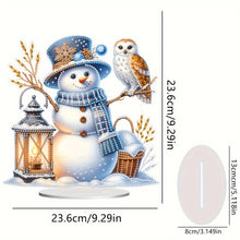 Load image into Gallery viewer, Acrylic Christmas Snowman Desktop Diamond Art Kits Rhinestones Desktop Ornaments