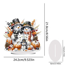 Load image into Gallery viewer, Acrylic Christmas Snowman Desktop Diamond Art Kits Rhinestones Desktop Ornaments