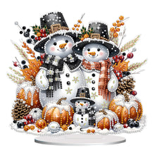 Load image into Gallery viewer, Acrylic Christmas Snowman Desktop Diamond Art Kits Rhinestones Desktop Ornaments