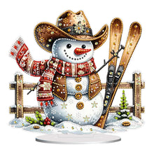 Load image into Gallery viewer, Acrylic Christmas Snowman Desktop Diamond Art Kits Rhinestones Desktop Ornaments