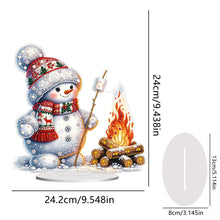 Load image into Gallery viewer, Acrylic Christmas Snowman Desktop Diamond Art Kits Rhinestones Desktop Ornaments