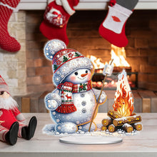 Load image into Gallery viewer, Acrylic Christmas Snowman Desktop Diamond Art Kits Rhinestones Desktop Ornaments