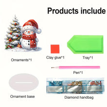 Load image into Gallery viewer, Acrylic Christmas Snowman Desktop Diamond Art Kits Rhinestones Desktop Ornaments