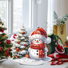 Load image into Gallery viewer, Acrylic Christmas Snowman Desktop Diamond Art Kits Rhinestones Desktop Ornaments