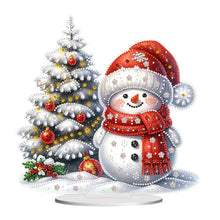 Load image into Gallery viewer, Acrylic Christmas Snowman Desktop Diamond Art Kits Rhinestones Desktop Ornaments