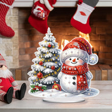 Load image into Gallery viewer, Acrylic Christmas Snowman Desktop Diamond Art Kits Rhinestones Desktop Ornaments