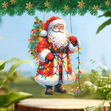Load image into Gallery viewer, Christmas Acrylic Special Shape Santa Claus 5D DIY Diamond Painting Dots Pendant