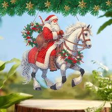 Load image into Gallery viewer, Christmas Acrylic Special Shape Santa Claus 5D DIY Diamond Painting Dots Pendant