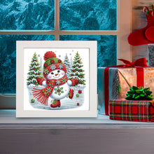 Load image into Gallery viewer, Diamond Painting - Partial Special Shaped - Winter snowman with framed (19.2*19.2CM)