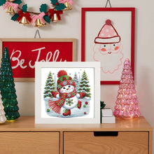 Load image into Gallery viewer, Diamond Painting - Partial Special Shaped - Winter snowman with framed (19.2*19.2CM)