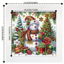 Load image into Gallery viewer, Diamond Painting - Partial Special Shaped - Winter snowman with framed (19.2*19.2CM)