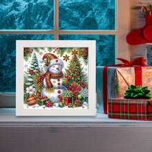 Load image into Gallery viewer, Diamond Painting - Partial Special Shaped - Winter snowman with framed (19.2*19.2CM)