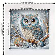 Load image into Gallery viewer, Diamond Painting - Partial Special Shaped - Winter owl with framed (19.2*19.2CM)