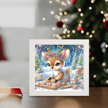 Load image into Gallery viewer, Diamond Painting - Partial Special Shaped - Baked elk with framed (19.2*19.2CM)