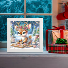 Load image into Gallery viewer, Diamond Painting - Partial Special Shaped - Baked elk with framed (19.2*19.2CM)