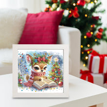 Load image into Gallery viewer, Diamond Painting - Partial Special Shaped - Reading elk with framed (19.2*19.2CM)