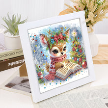 Load image into Gallery viewer, Diamond Painting - Partial Special Shaped - Reading elk with framed (19.2*19.2CM)