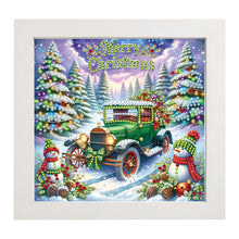 Load image into Gallery viewer, Diamond Painting - Partial Special Shaped - Santa Claus car with framed (19.2*19.2CM)