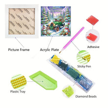 Load image into Gallery viewer, Diamond Painting - Partial Special Shaped - Santa Claus car with framed (19.2*19.2CM)