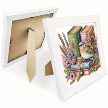 Load image into Gallery viewer, Diamond Painting - Partial Special Shaped - Book bird with framed (19.2*19.2CM)