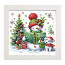 Load image into Gallery viewer, Diamond Painting - Partial Special Shaped - Christmas snowman with framed (19.2*19.2CM)