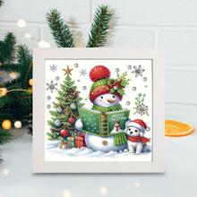 Load image into Gallery viewer, Diamond Painting - Partial Special Shaped - Christmas snowman with framed (19.2*19.2CM)