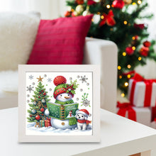 Load image into Gallery viewer, Diamond Painting - Partial Special Shaped - Christmas snowman with framed (19.2*19.2CM)