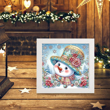Load image into Gallery viewer, Diamond Painting - Partial Special Shaped - Christmas snowman with framed (19.2*19.2CM)