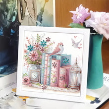 Load image into Gallery viewer, Diamond Painting - Partial Special Shaped - Book bird with framed (19.2*19.2CM)