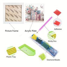 Load image into Gallery viewer, Diamond Painting - Partial Special Shaped - Book bird with framed (19.2*19.2CM)