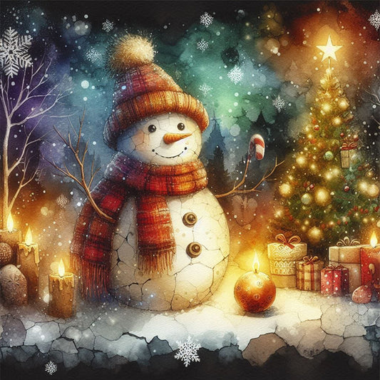 Diamond Painting - Full Square - Snowman (30*30CM)