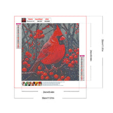 Load image into Gallery viewer, Diamond Painting - Full Round - Red cardinal (30*30CM)