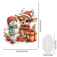 Load image into Gallery viewer, Acrylic Special Shape Christmas Elk and Snowman Diamond Painting Desktop Decors
