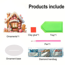 Load image into Gallery viewer, Acrylic Special Shape Xmas Gingerbread Man Diamond Painting Desktop Decors