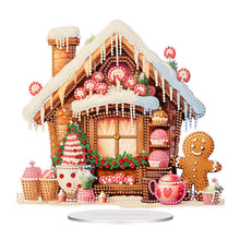 Load image into Gallery viewer, Acrylic Special Shape Xmas Gingerbread Man Diamond Painting Desktop Decors