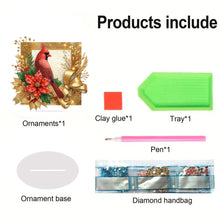 Load image into Gallery viewer, Acrylic Special Shape Christmas Cardinal Diamond Painting Desktop Decors