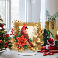 Load image into Gallery viewer, Acrylic Special Shape Christmas Cardinal Diamond Painting Desktop Decors