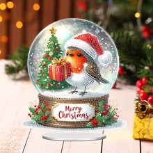 Load image into Gallery viewer, Acrylic Special Shape Sparrow Crystal Ball Diamond Painting Desktop Decors