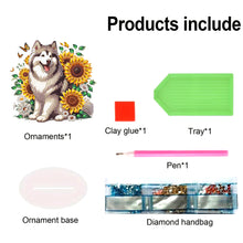 Load image into Gallery viewer, Acrylic Special Shape Sunflower Dog Diamond Painting Desktop Decorations