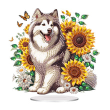 Load image into Gallery viewer, Acrylic Special Shape Sunflower Dog Diamond Painting Desktop Decorations