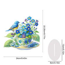 Load image into Gallery viewer, Acrylic Special Shape Flower Bird Diamond Painting Desktop Decorations