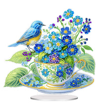 Load image into Gallery viewer, Acrylic Special Shape Flower Bird Diamond Painting Desktop Decorations