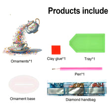Load image into Gallery viewer, Acrylic Special Shape Teacup Flower Diamond Painting Desktop Decorations