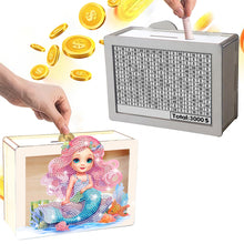 Load image into Gallery viewer, Wooden Christmas Santa & Snowman Diamond Painting Money Saving Box for Beginners