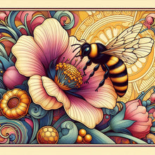 Load image into Gallery viewer, Diamond Painting - Full Round - Flowers and honey bees (30*30CM)