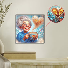Load image into Gallery viewer, Diamond Painting - Partial Special Shaped - Cute old lady (30*30CM)