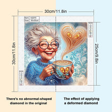 Load image into Gallery viewer, Diamond Painting - Partial Special Shaped - Cute old lady (30*30CM)