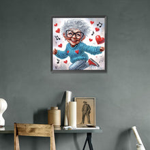 Load image into Gallery viewer, Diamond Painting - Partial Special Shaped - Cute old lady (30*30CM)